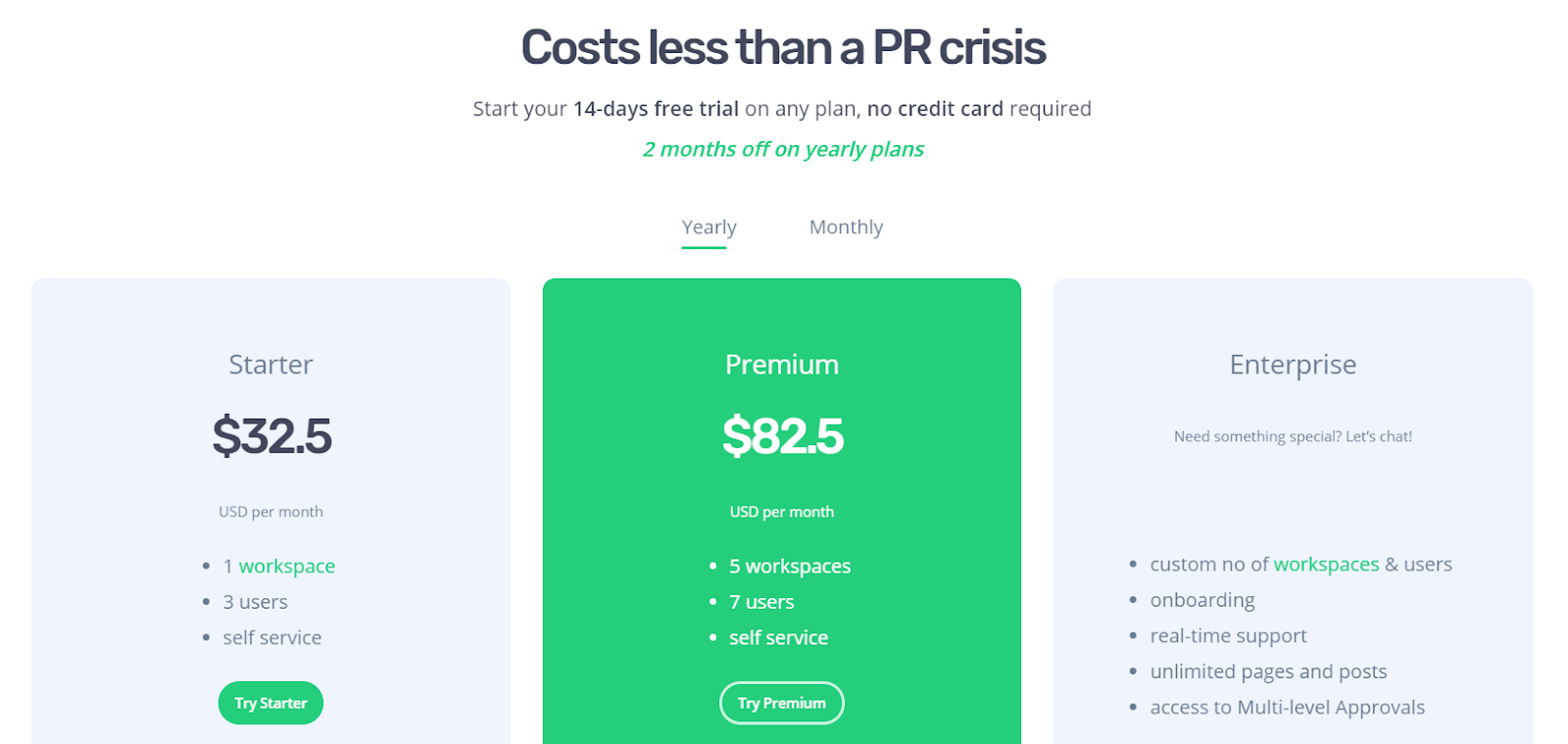Planable pricing