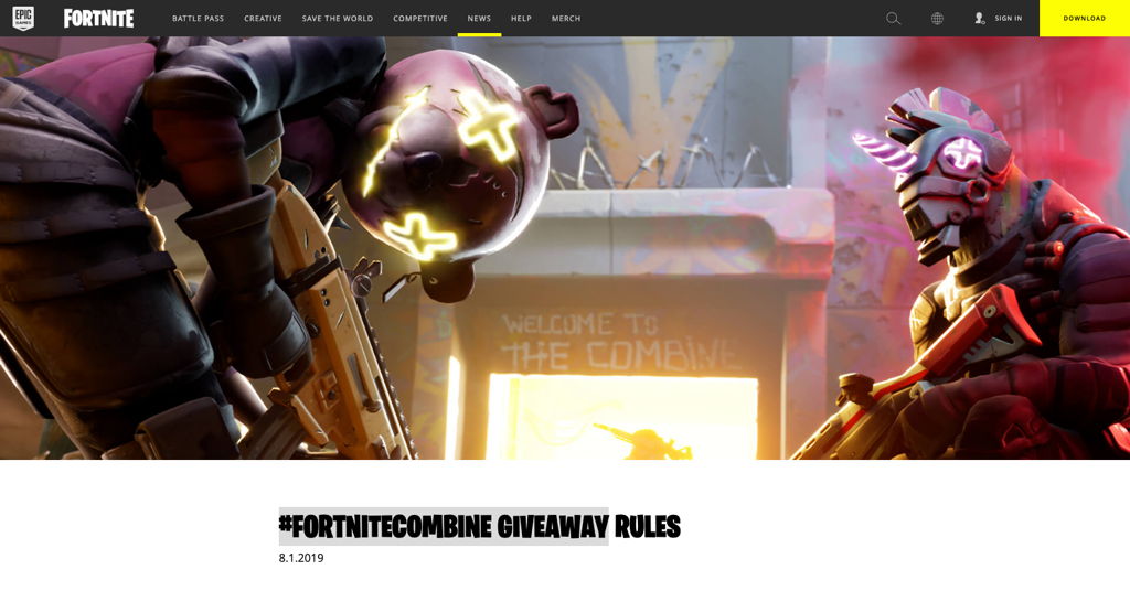 Fortnite Combine Giveaway