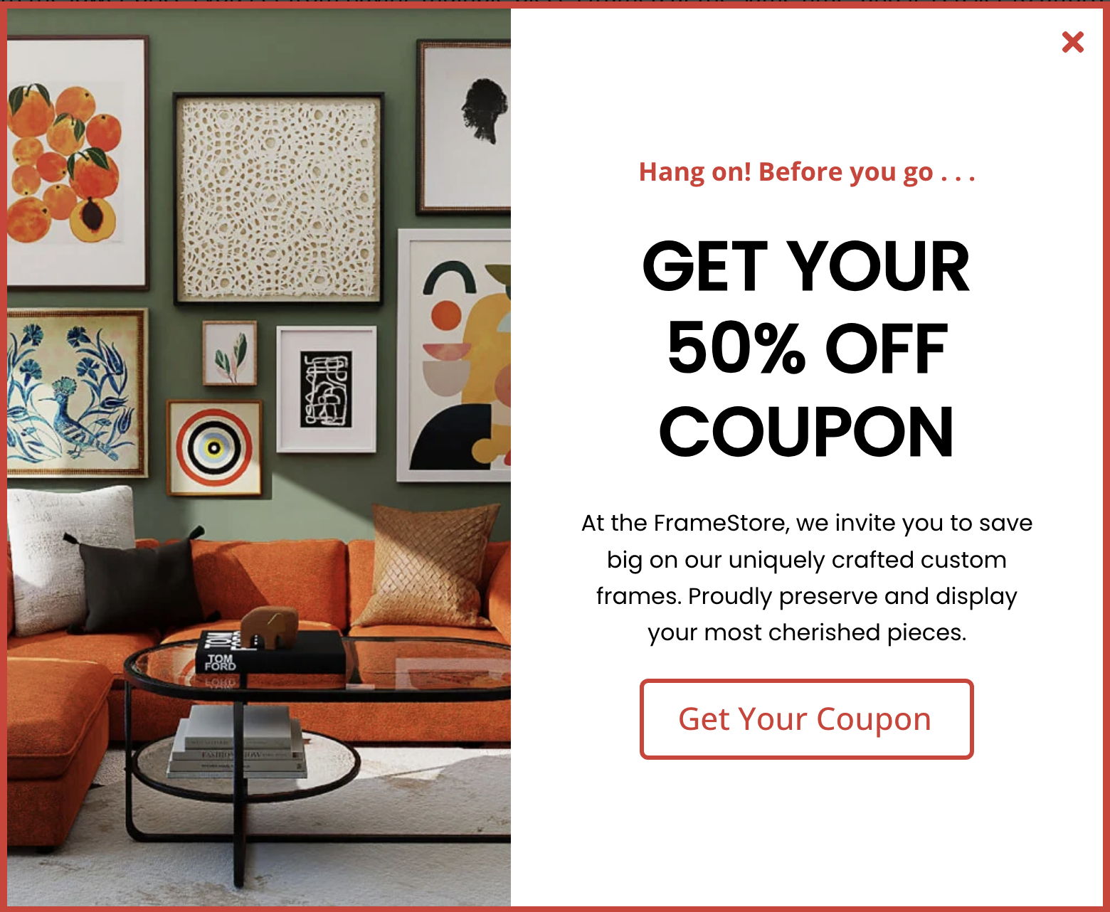 Custom Frame Store Coupon