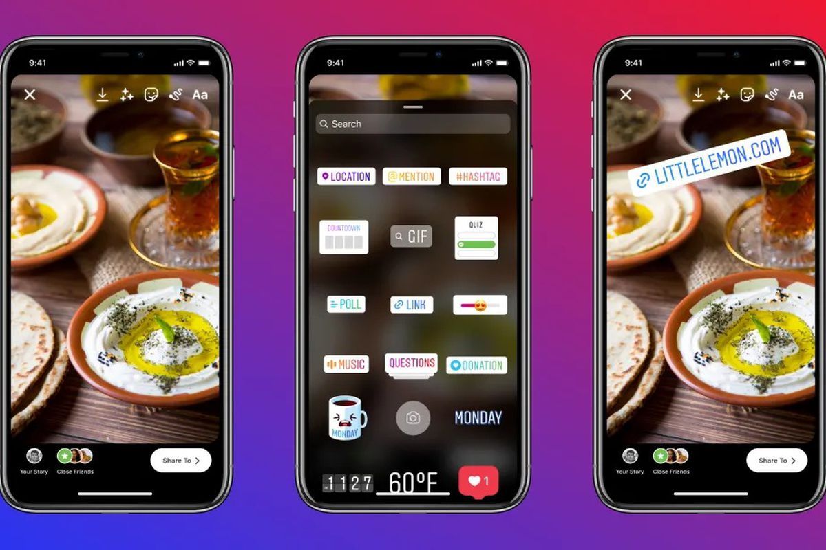 Instagram Stories link sticker