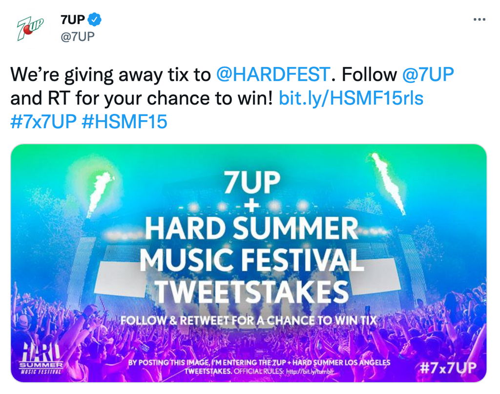 7UP Hardfest Tweetstakes