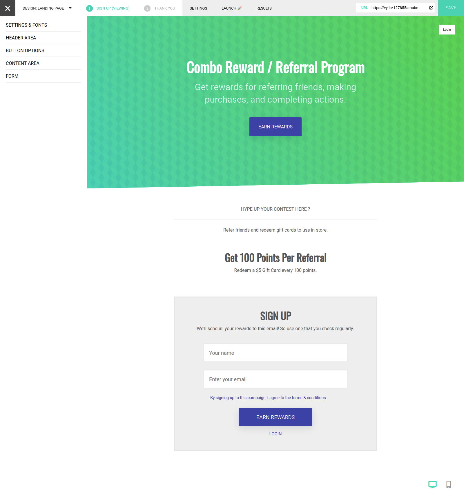 Vyper rewards program template