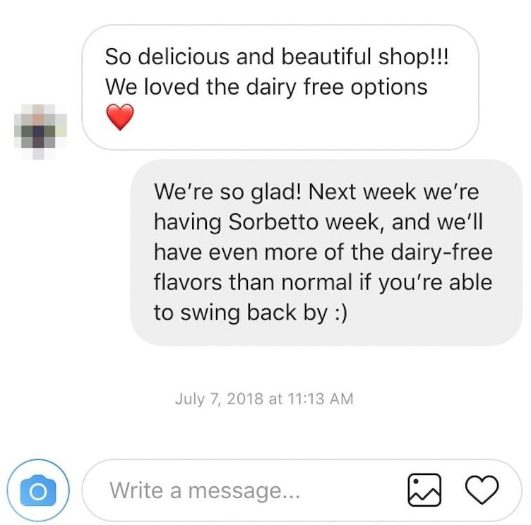 Creating a connection in Instagram DMs