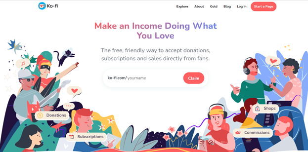 Ko-fi Landing Page