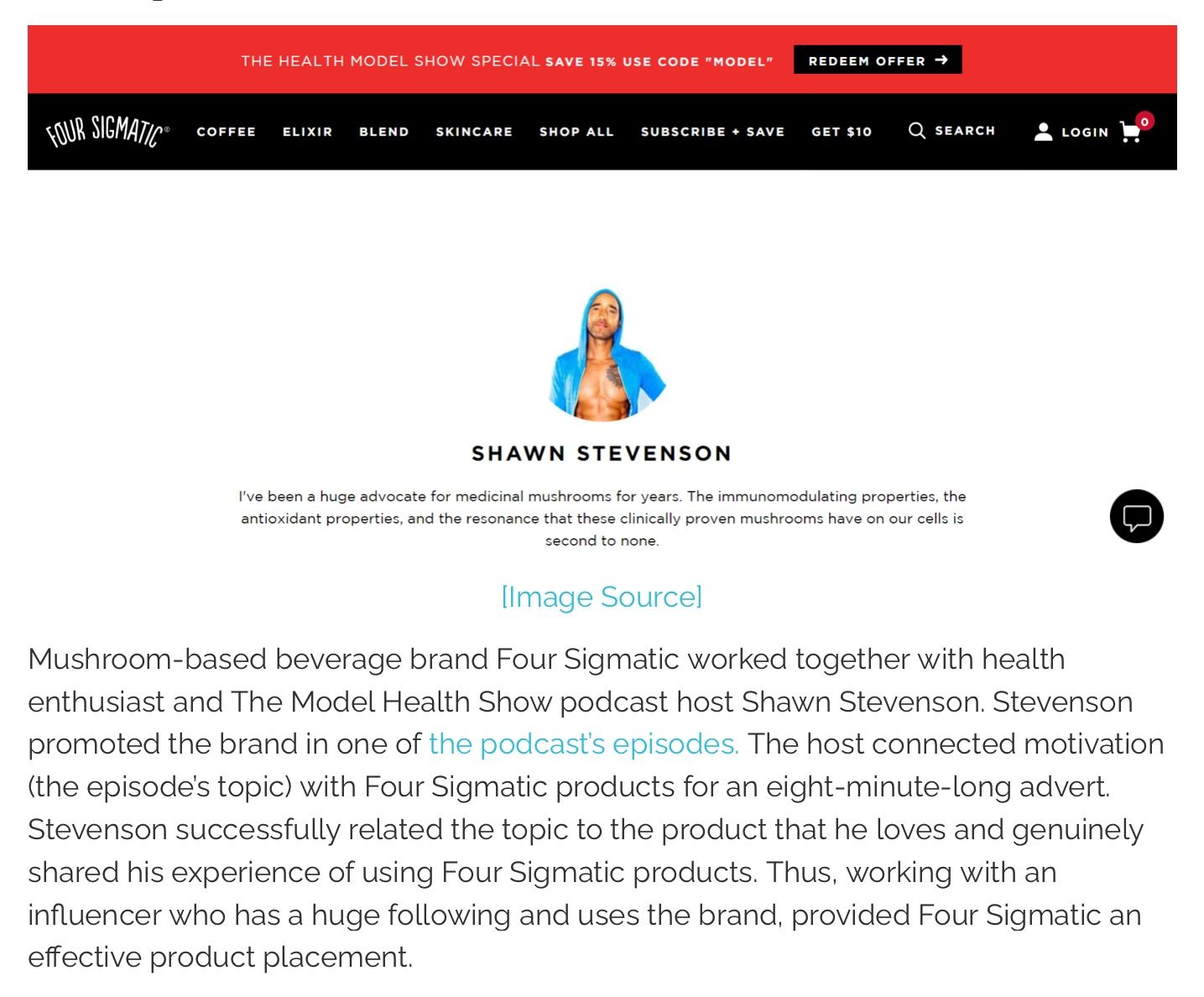 Shawn Stevenson on Four Sigmatic