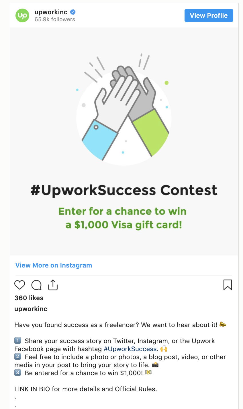 Upwork contest