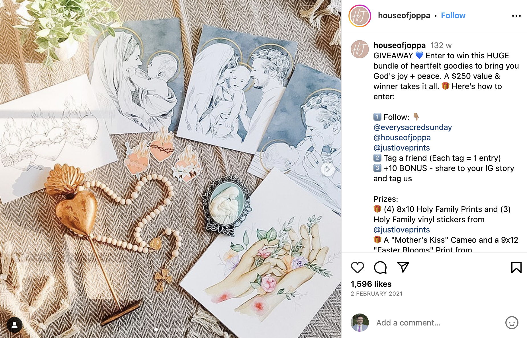 houseofjoppa Instagram Giveaway