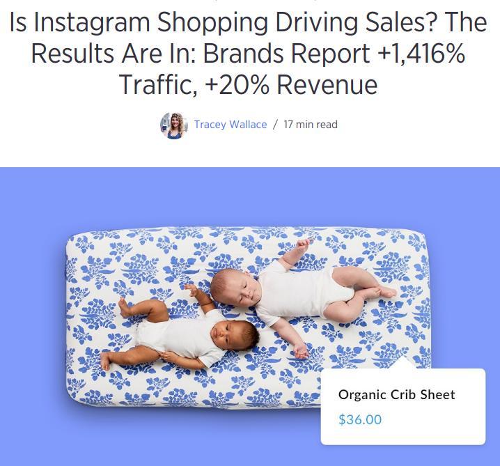 Instagram Shoppable sales case study